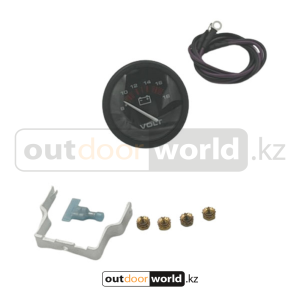 Вольтметр Mercury, красная шкала, черный обод