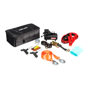 Аварийный комплект BRP: буксировочный трос, пусковые провода, насос для подкачки, набор ремонта шин